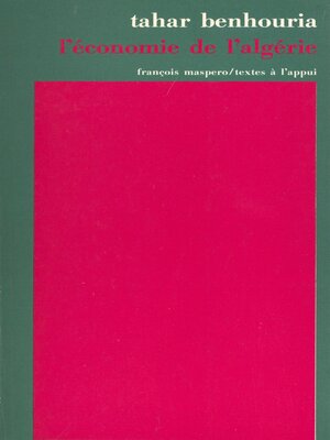 cover image of L'économie de l'Algérie